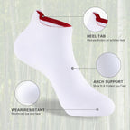 Niorasen Bamboo Trainer Socks for Men & Women, 6 Pairs, Low Cut