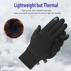 CRAZY SHARK Winter Warm Gloves, Windproof Water-Resistant Thermal Gloves