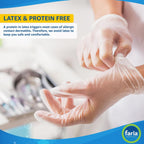 MediHands Clear Vinyl Powder Free Gloves | Food Safe | Disposable | Latex Free | Medium - Pack of 100