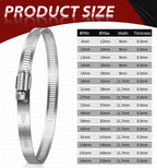 Bolatus Hose Clips 6-51 mm, 22 Pcs Hose Clamp Stainless Steel 304