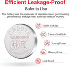 Warriors 5X CR2016 Batteries, 3V Lithium Coin Batteries