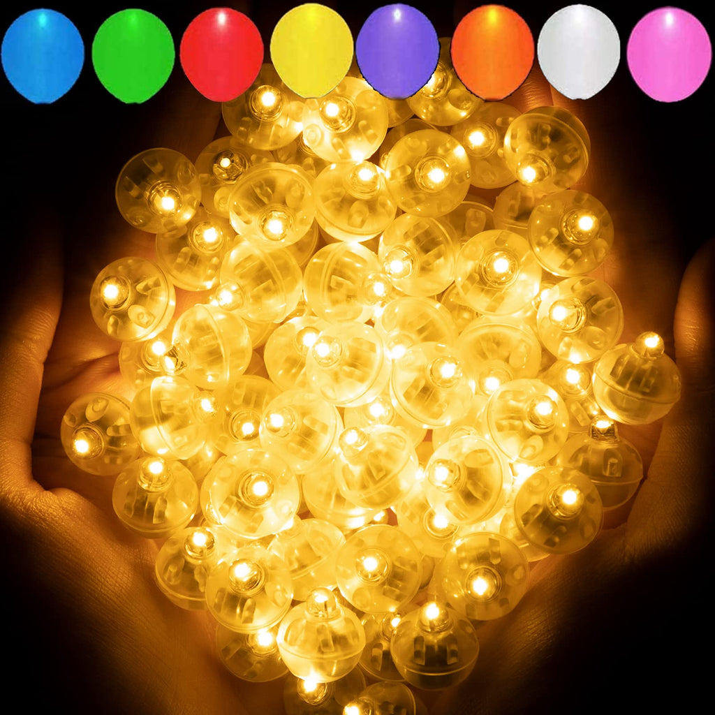 Aogist 200pcs 10-Colors Mini Lights with Hook,Long Standby Time Waterproof LED Balloon Light,Battery Powered,Ball Lamp for Balloon Paper Lantern Birthday Party Christmas Halloween