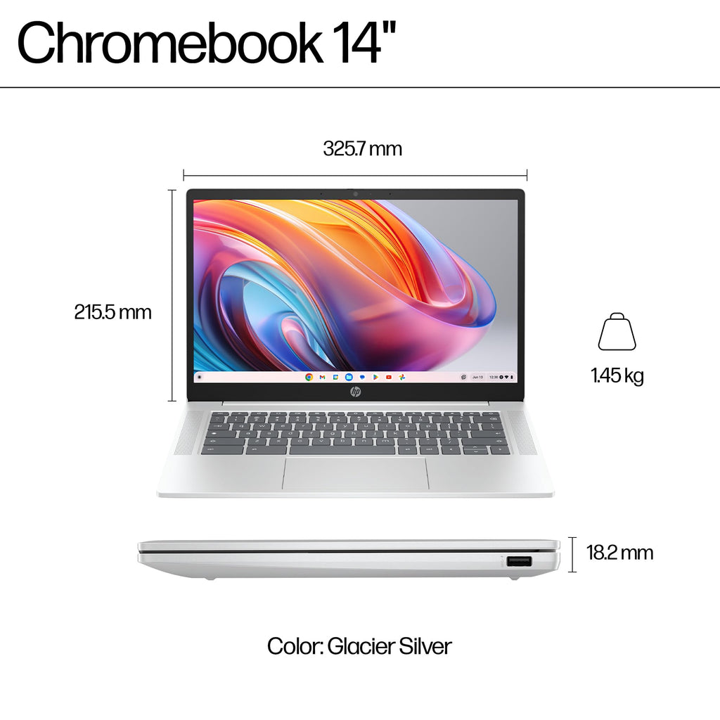 HP Chromebook 14" | Intel N100 Processor | 4GB RAM | 128GB UFS