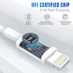 iPhone Charger Cable 3Pack 1.8M MFi Certified Fast Charging Lightning Cable