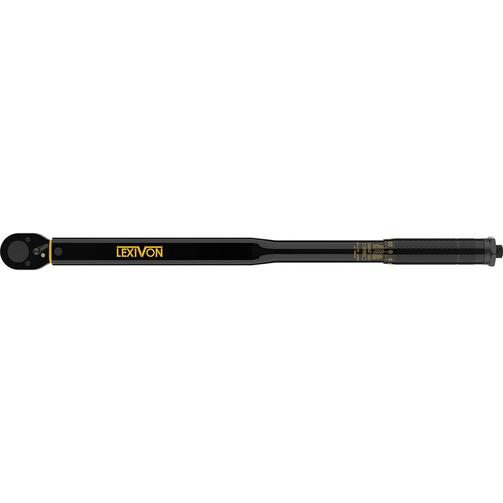 LEXIVON Torque Wrench 1/2-Inch Drive Click 10~150 Ft-Lb/13.6~203.5 Nm (LX-183)