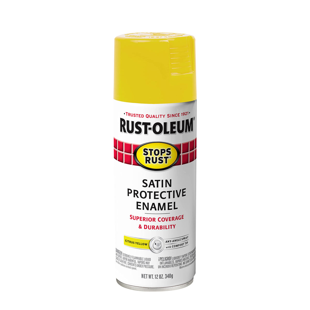Rust-Oleum 7776830 Stops Rust Spray Paint, 12 oz, Flat Black