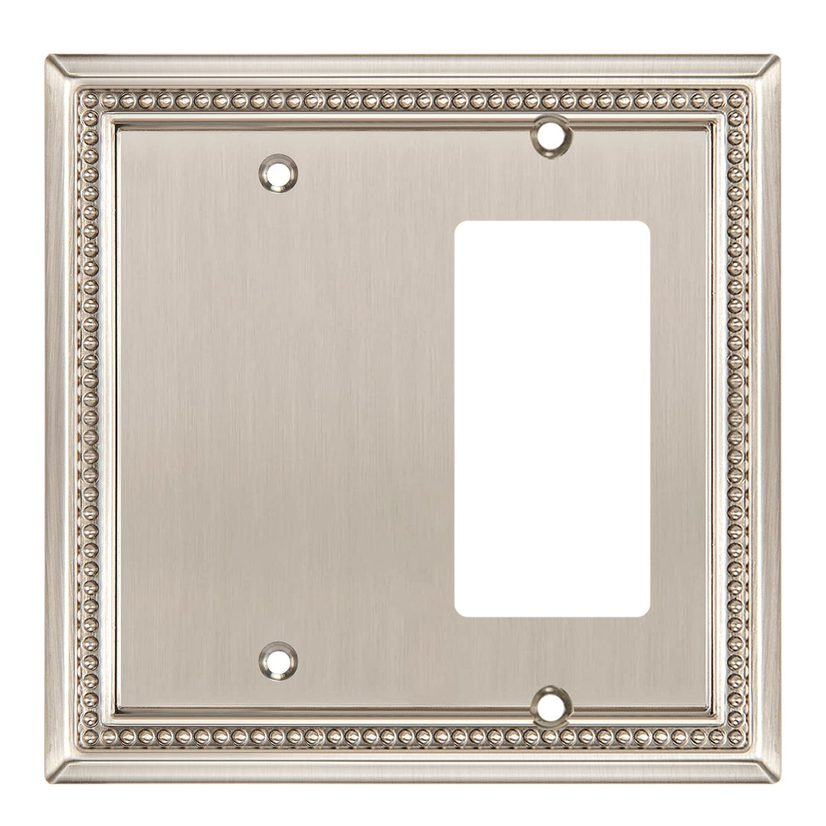 Sunken Pearls Heavy-Duty 4 Toggle Light Switch Plate, Antique Brass, 1 Pack