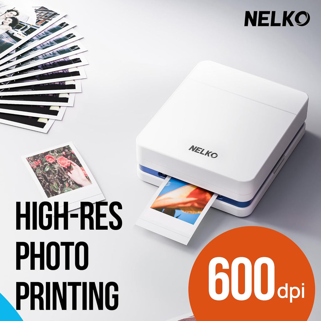 Nelko PP01 2x3 Portable Photo Printer with 20 Sheets, White