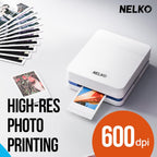 Nelko PP01 2x3 Portable Photo Printer with 20 Sheets, White