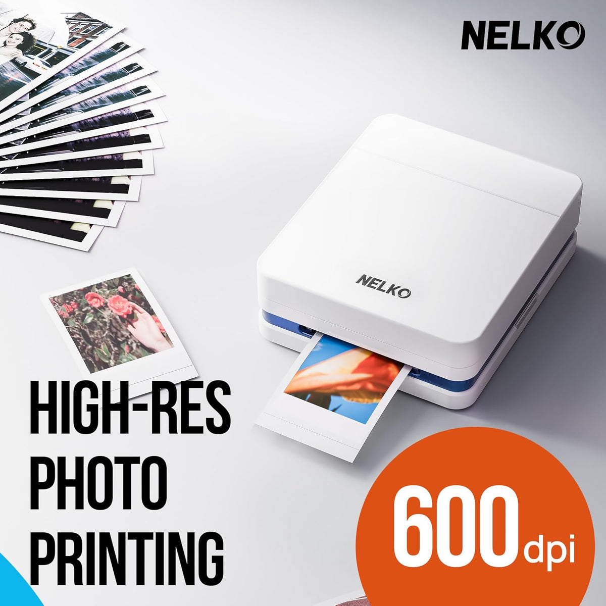 Nelko PP01 2x3 Portable Photo Printer with 20 Sheets, White