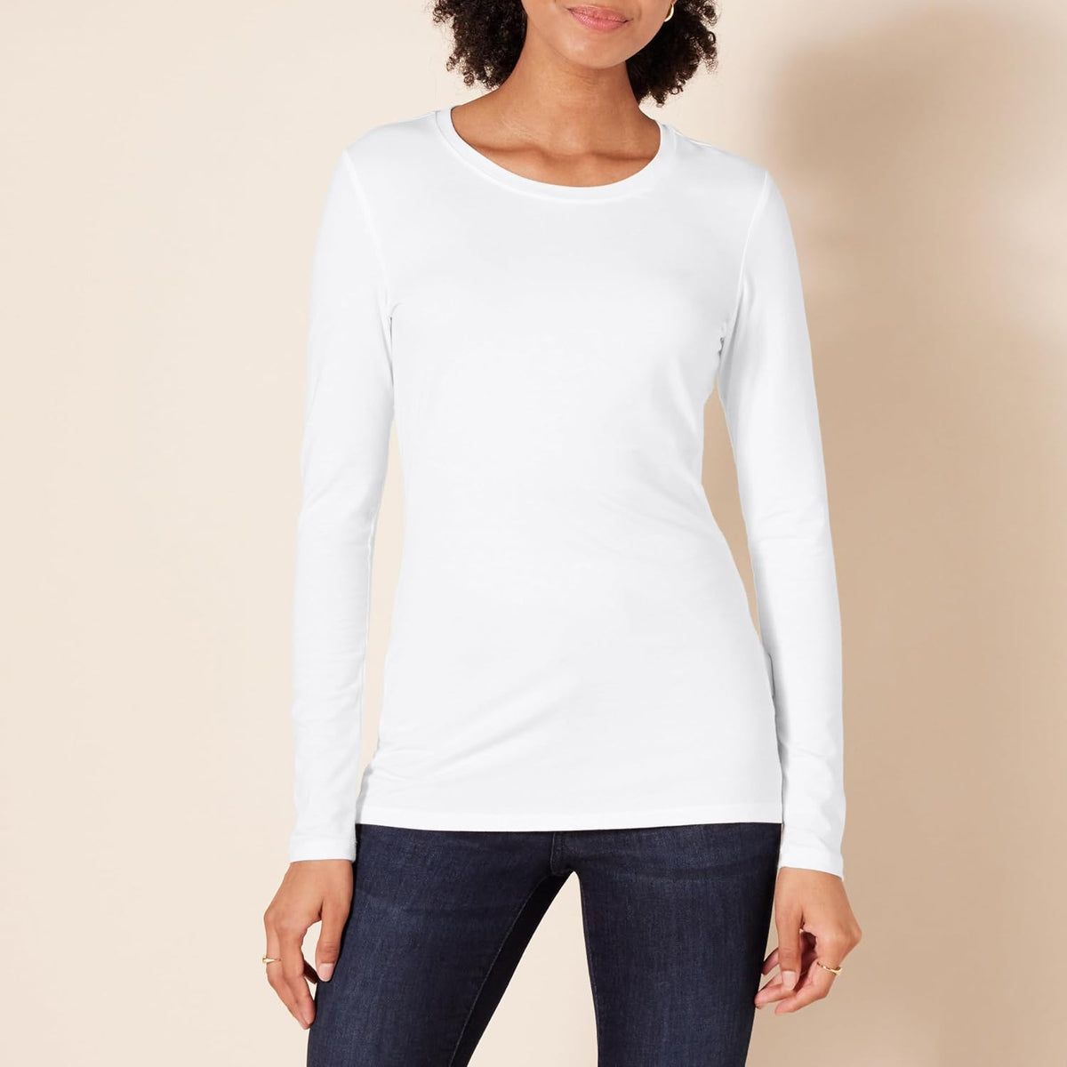 Amazon Essentials Women's Regular-Fit Long-Sleeve Crewneck T-Shirt
