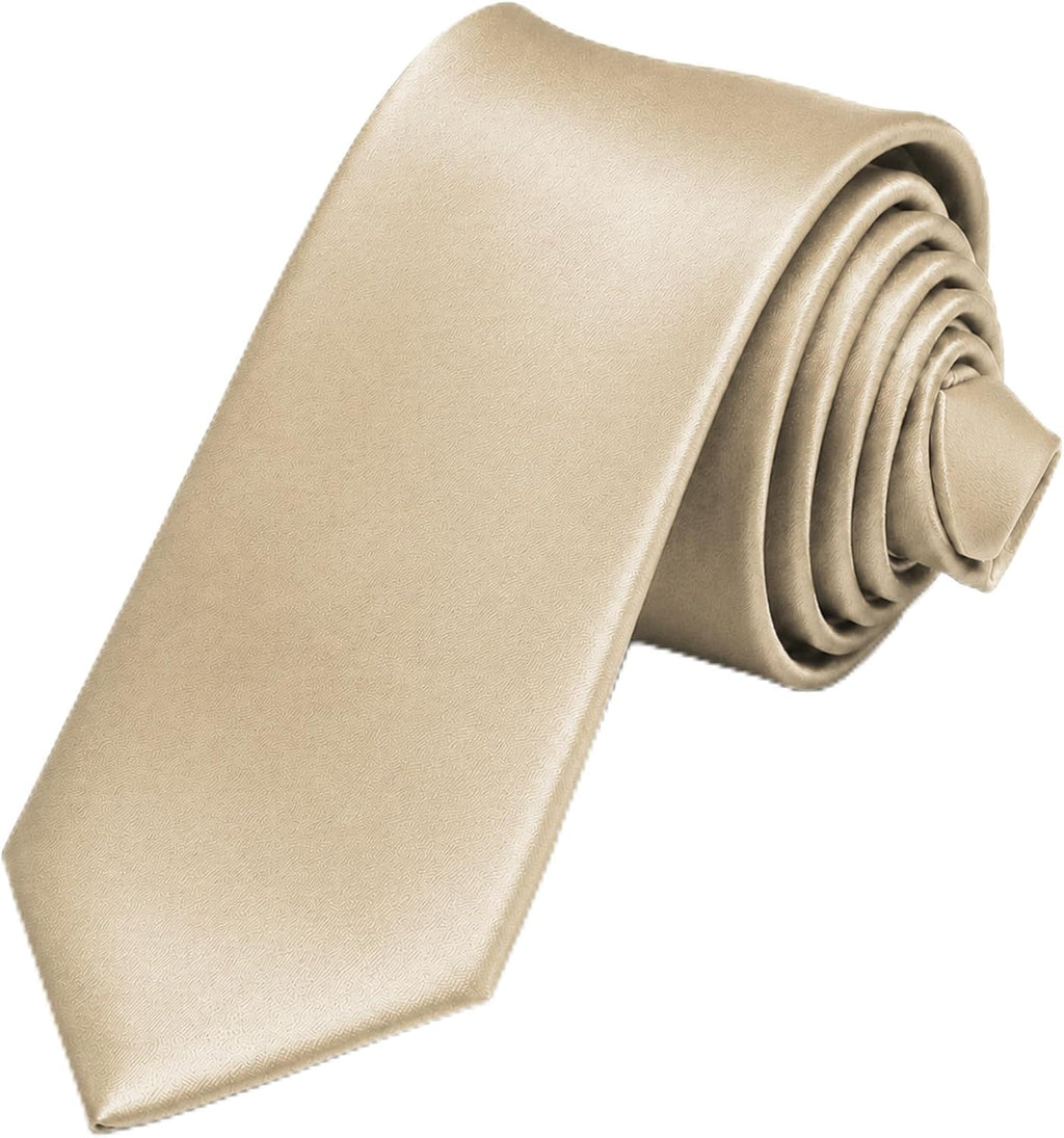 Trimming Shop 5cm Slim Skinny Solid Colour Necktie for Mens