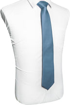 RBOCOTT Solid Color Tie Mens Necktie for Business and Wedding Party
