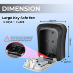 XShield 4-Digit Wall-Mounted Key Lock Box with Zinc Alloy Dial (Black)