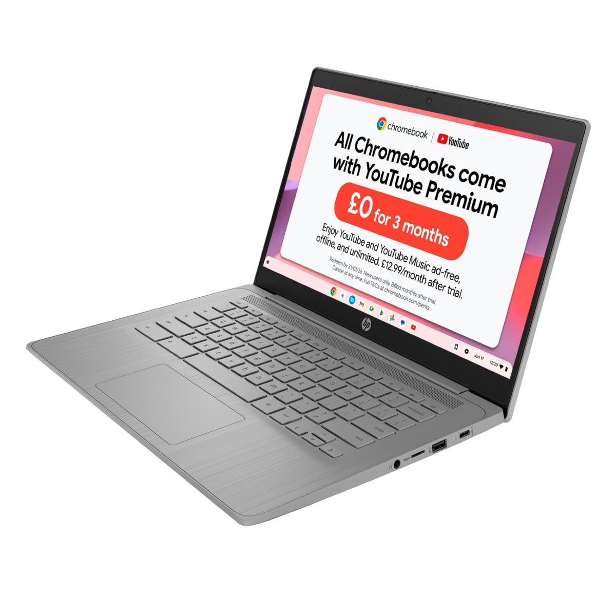 HP Chromebook 14" | Intel N100 Processor | 4GB RAM | 128GB UFS
