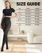 HOWIN Fleece Lined Tights Winter Thermal Tights for Women Fake Translucent