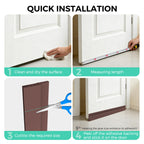 Hojoy Draft Excluder for Doors, Self Adhesive Door Draft Excluder 2 Pack