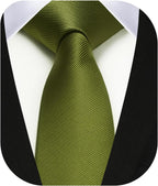 HISDERN Skinny Tie Solid Color 6cm Slim Ties for Men Wedding Classic Formal Business Necktie