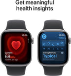 Apple Watch Series 11 GPS 42mm Smartwatch with Space Grey Aluminium Case with Black Sport Band S/M. Sleep Score, Fitness Tracker, Health Monitoring, Always-On Display, Water Resistant