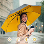 TechRise Umbrella, Compact Strong Windproof Automatic Umbrellas, Folding Lightweight, Portable Travel Golf Umbrella for Rain