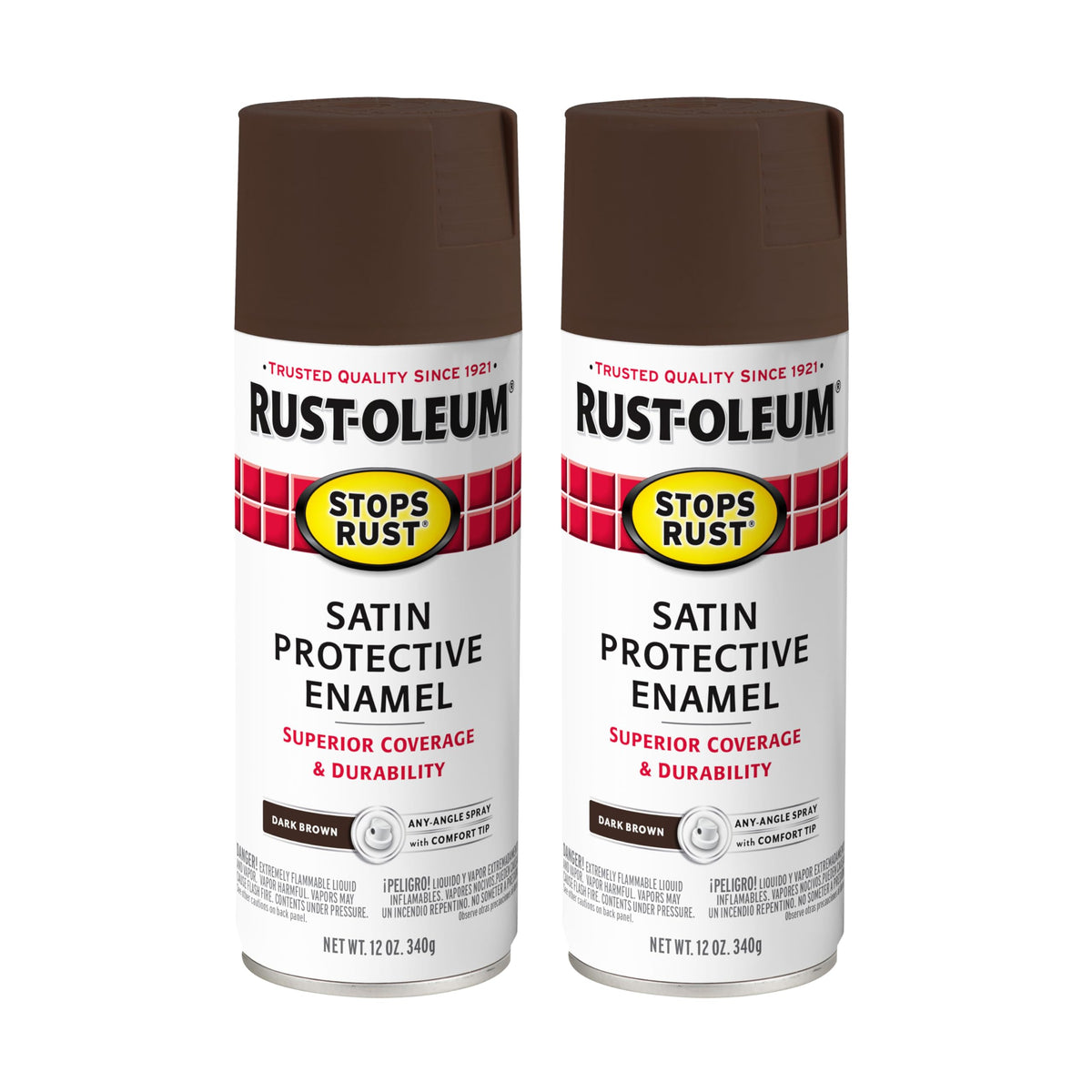 Rust-Oleum 7776830 Stops Rust Spray Paint, 12 oz, Flat Black
