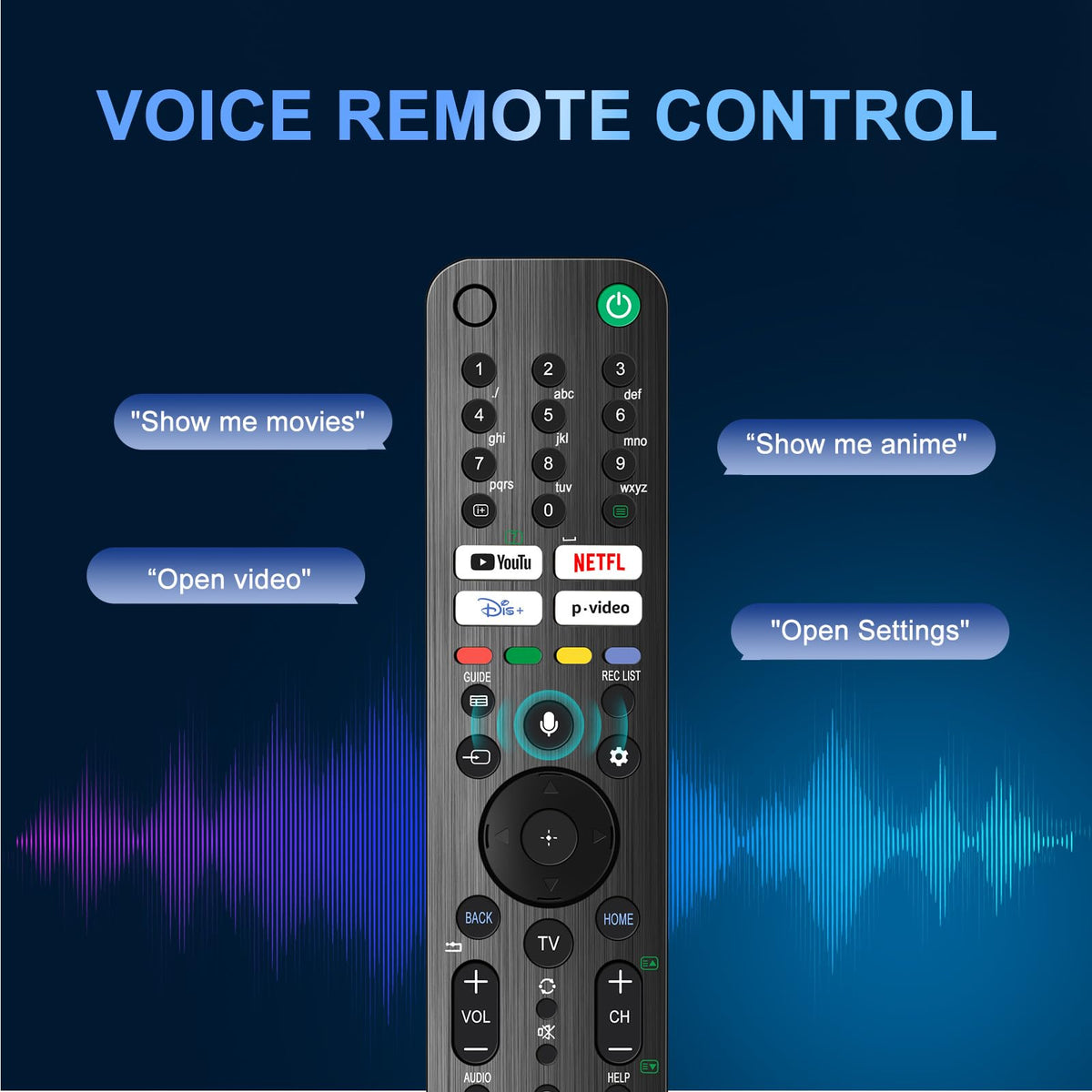 Replacement TCL TV Remote Control RC802N for TCL Android & LCD LED 4K Smart TVs: 32DS520, 40S6000FS, 49S6000FS, 49DP600, F43S5916, 50DP600, H32S5916, U49P6016, U55P6006 – No Setup Required