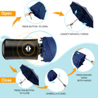 TechRise Umbrella, Compact Strong Windproof Automatic Umbrellas, Folding Lightweight, Portable Travel Golf Umbrella for Rain