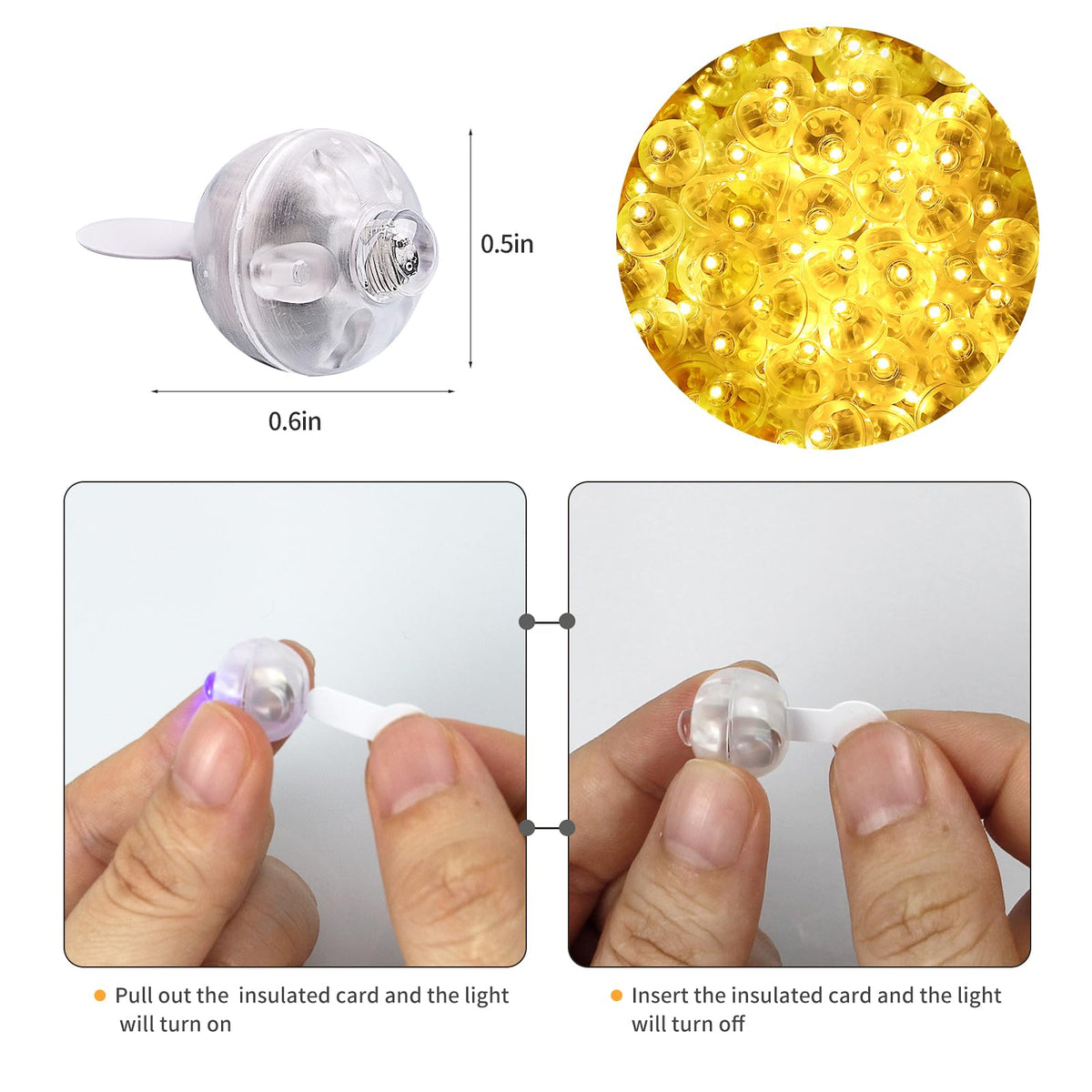 Aogist 200pcs 10-Colors Mini Lights with Hook,Long Standby Time Waterproof LED Balloon Light,Battery Powered,Ball Lamp for Balloon Paper Lantern Birthday Party Christmas Halloween