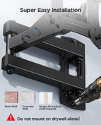 PERLESMITH TV Wall Bracket for 13-43 inch TVs, Swivel Tilt Extend Wall Mount for Flat & Curved TV up to 20kg, Max.VESA 200x200mm