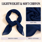 WESTEND CHOICE Square Chiffon Scarves Women's Neck Scarf 50s Retro Bandana