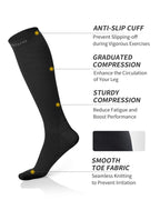 CAMBIVO Compression Socks for Women & Men 2 Pairs, Travel Flight Socks