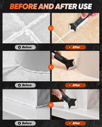Saker Silicone Caulking Tool 3-in-1 Grout Removal Tool Classic Black
