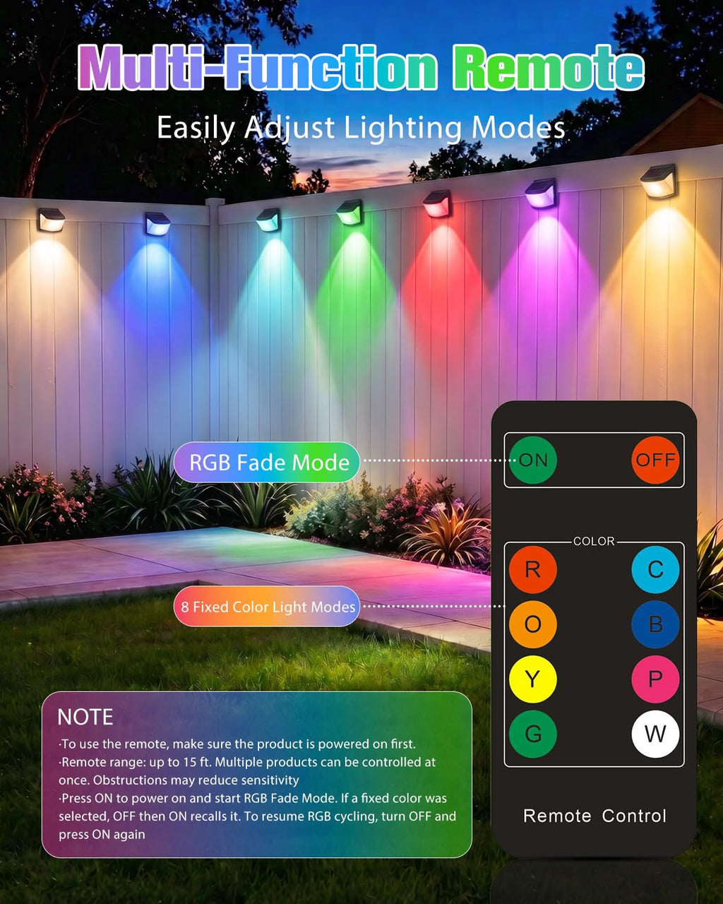 Aootek Solar Motion Sensor Lights Outdoor 120 LEDs, Black, 6 Pack