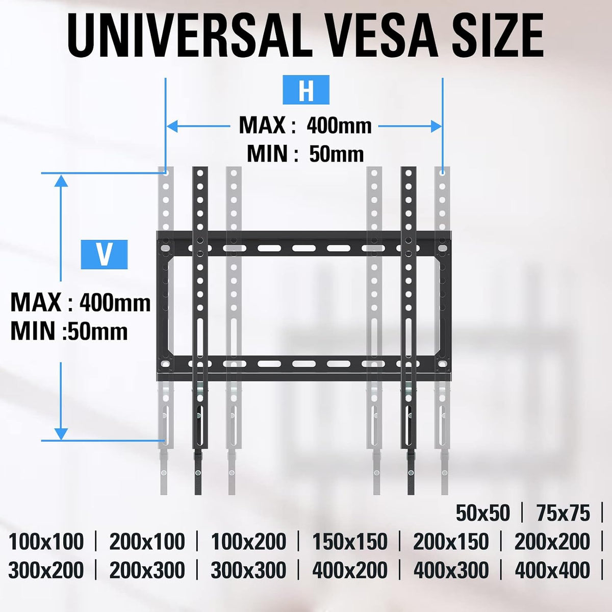 Mounting Dream Fixed TV Wall Bracket for 26-60" TV Max VESA 400x400mm 45kg