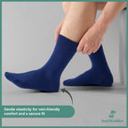 SockWaddles Diabetic Socks for Men & Women, 6 Pairs, Soft Loose Top