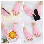 Grevosea 2 Pair Fingerless Warm Gloves - Winter Half Finger Gloves Thickened Knit Touchscreen Stretchy Mittens for Men Women