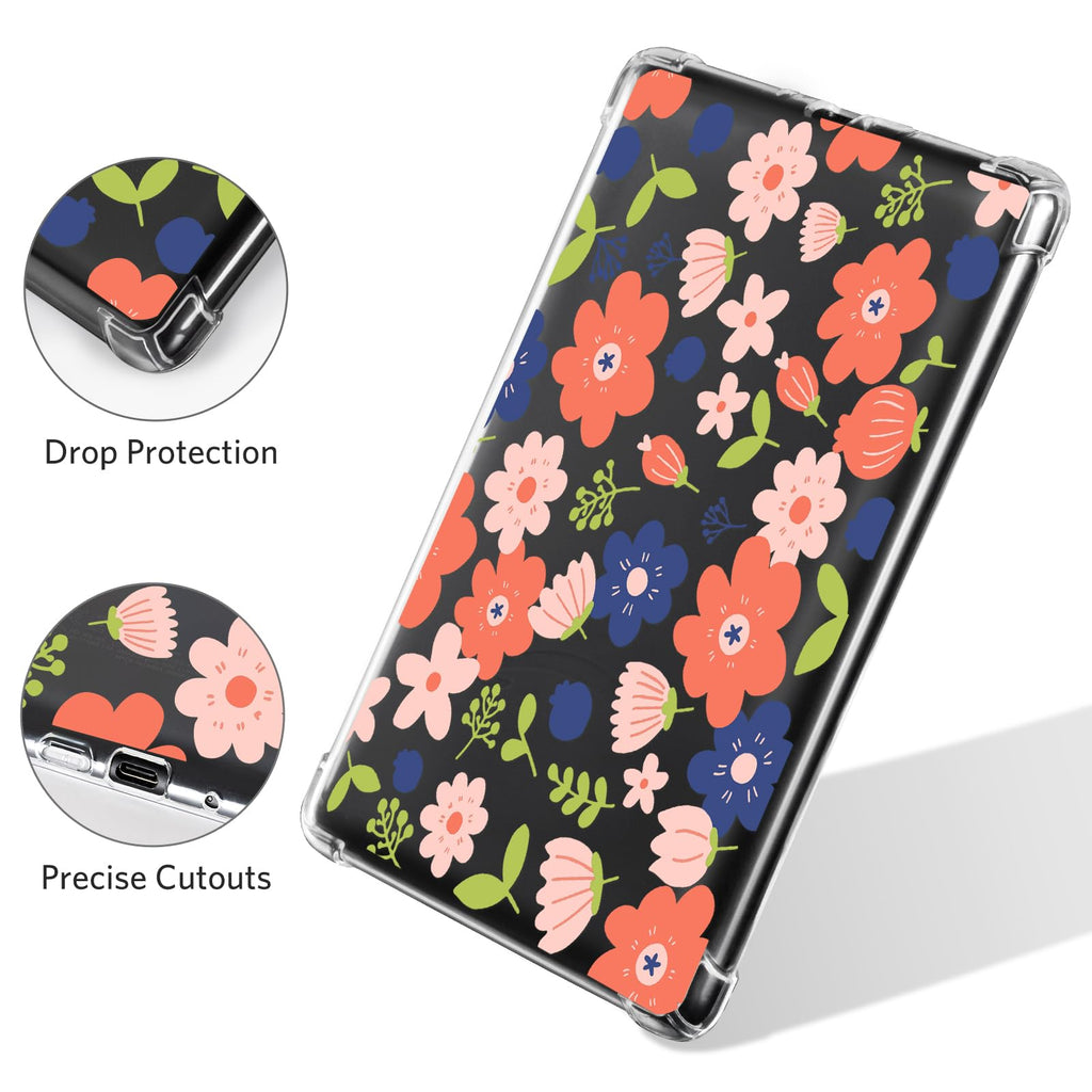 CoBak Clear Case for 6" Kindle 11th Generation 2024 and 2022 - Ultra-Slim Soft TPU Transparent Cover with Hand Strap, Lightweight & Durable Protection, Rose Gold