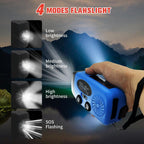 2000mAh Wind Up Solar Radio, Emergency Weather Radio,FM/AM Hand Crank Radio