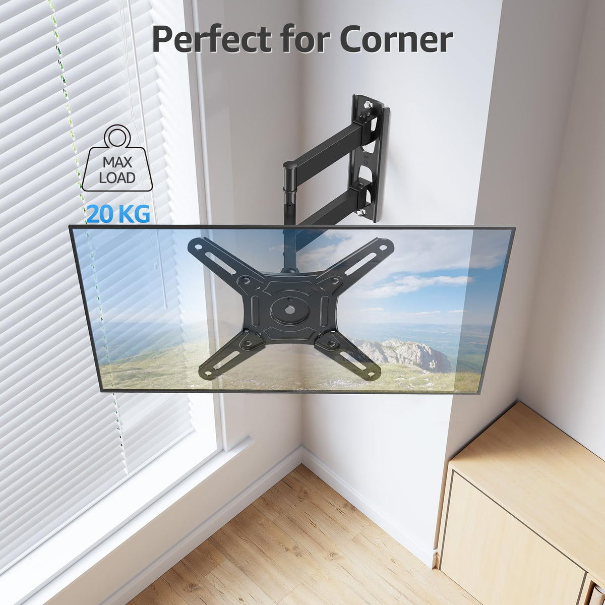 MOUNTUP 550 mm Long Arm TV Wall Bracket for 14–42 Inch TVs & Monitors