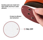 S SATC Sanding Discs 60 Grit 110Pcs Orbital Sander Discs 125mm Hook and Loop Round Orbital Sander Pads for Sanding
