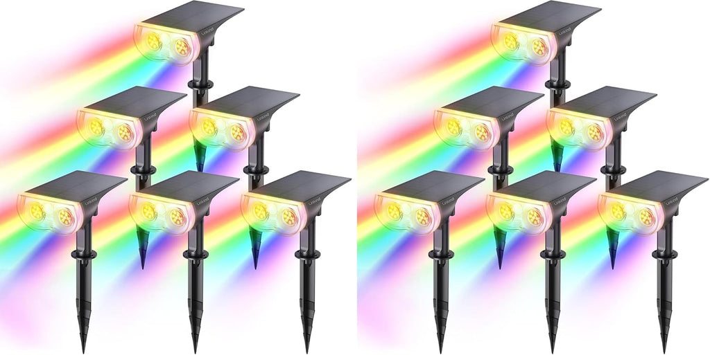 Linkind Halloween Solar Lights Outdoor Spotlight Waterproof RGB 2 Pack