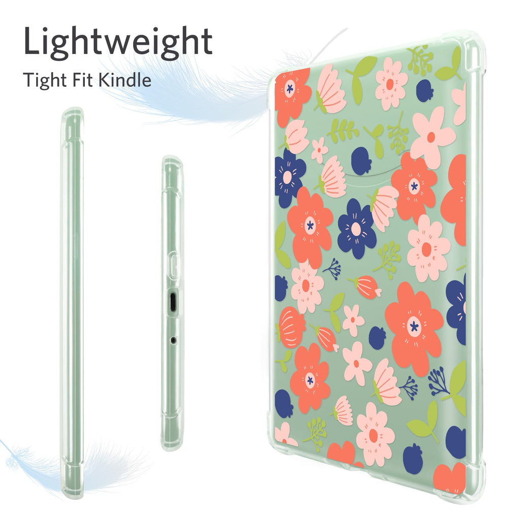 CoBak Clear Case for 6" Kindle 11th Generation 2024 and 2022 - Ultra-Slim Soft TPU Transparent Cover with Hand Strap, Lightweight & Durable Protection, Rose Gold