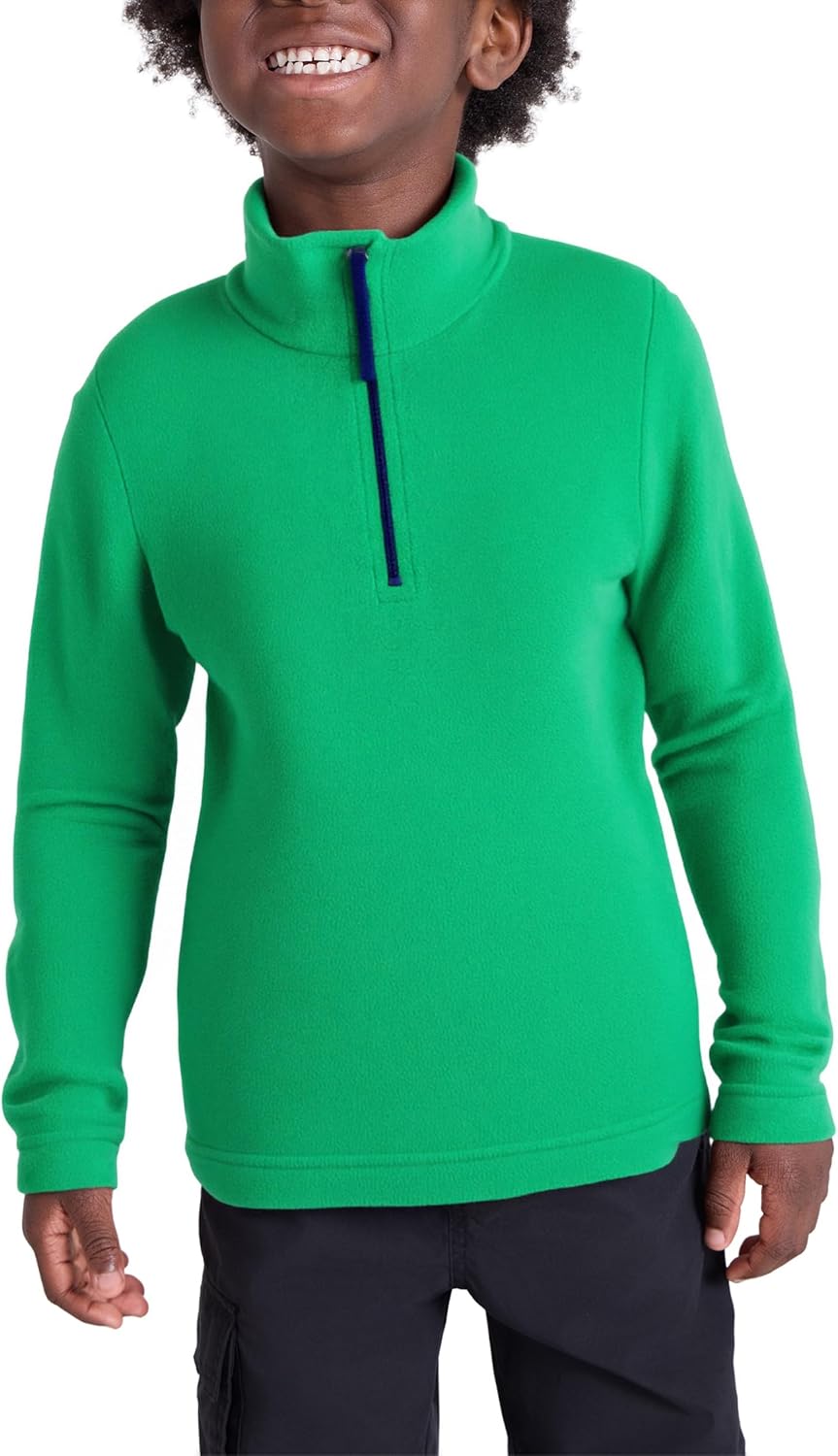 Mountain Warehouse Camber Kids Coral Fleece Top - Lightweight, Quick Drying, Breathable Sweatshirt for Outdoor Activities - Unisex, Suitable for Winter Layering