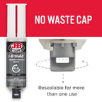 J-B Weld™ Syringe Original Cold-Weld™ Two-Part Epoxy System, Ultra-Fast Setting Time, High Strength, Suitable for All Metals and Other Materials, Dark Grey 25ml