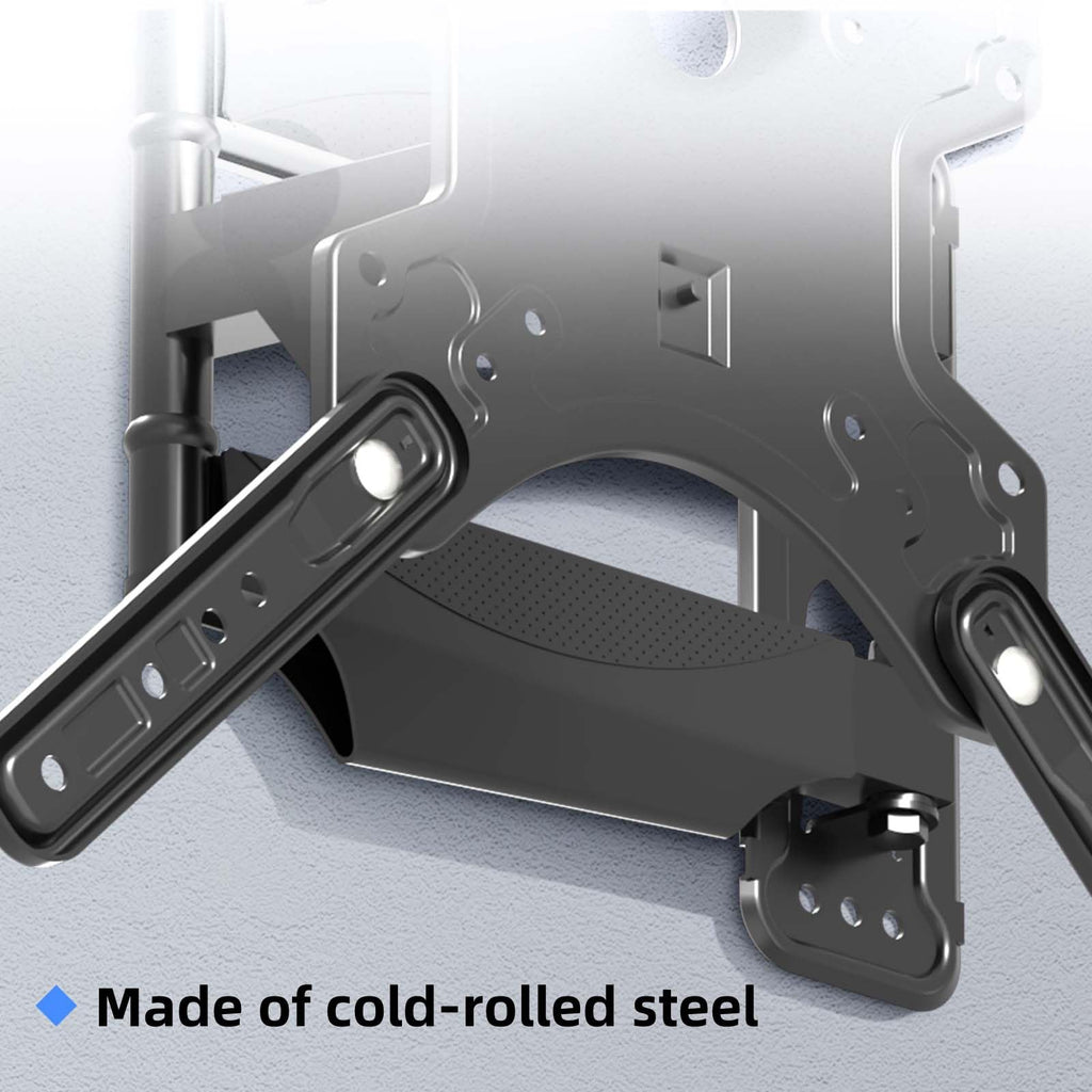 Suptek Full Motion TV Wall Mount Bracket for Most 13-30 inch TVs and Monitors, Flat and Curved TVs up to 28lbs, Tilt Swivel and 16.9 inch Extension, Max VESA 100x100mm, Black, MA2776