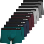 Fullluwaa Mens Boxers Cotton 10 Pack, No Scratch, Breathablee and Soft