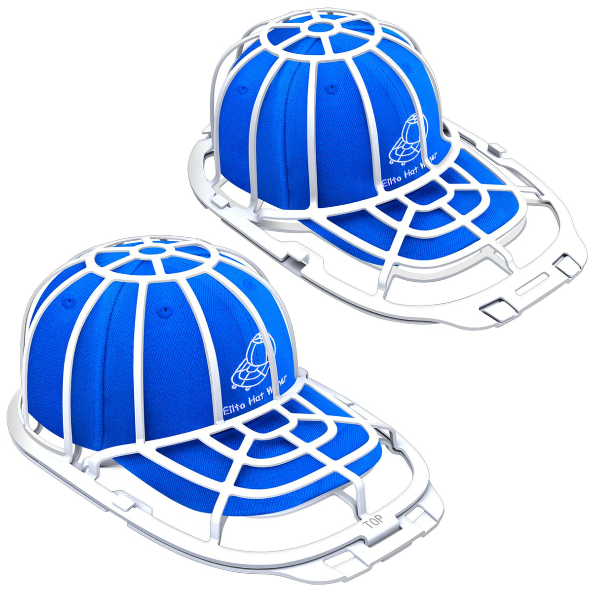 Eiito Hat Washer Cage Hats Cleaner, 4 Pcs (2 Cages + 2 Mesh Bags)
