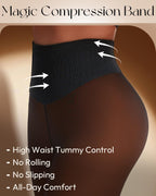 Fleece Lined Tights Leggings Women High Waist Sheer Thermal Tights
