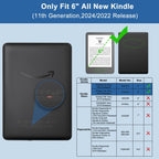 TQQ Case Fits 6" Amazon Kindle 11th Generation 2024 and 2022, Premium Slim and Lightweight Cover, Full Protection, Auto Sleep/Wake, Magnetic Closure (NOT fit Paperwhite or Oasis)