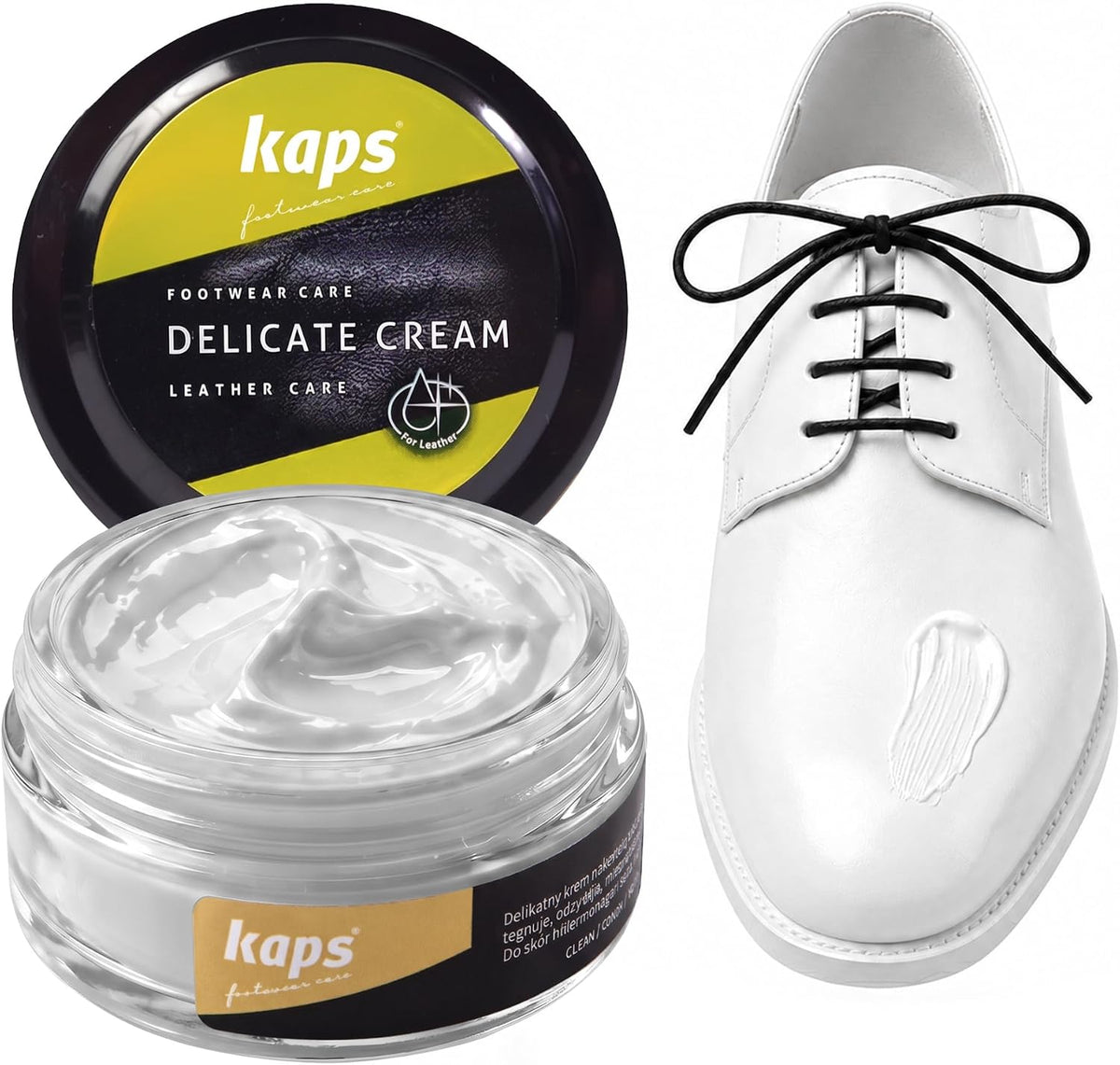 Leather Shoe Cream Polish & Conditioner, Kaps 50ml